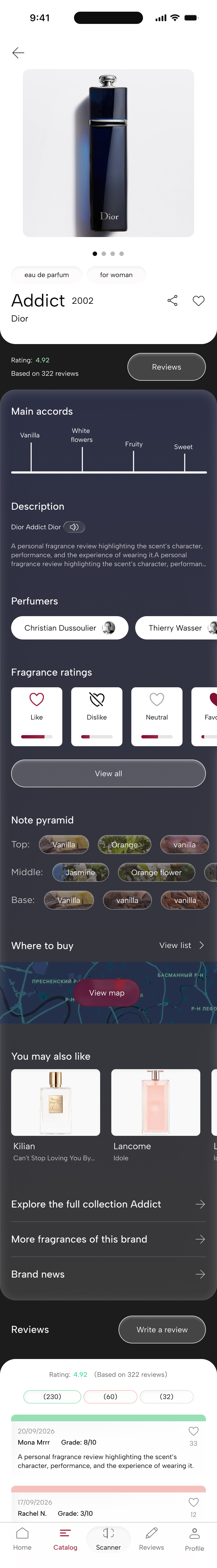 Fragrantica fragrance details mobile screen